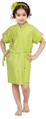 FeelBlue Parrot Green Medium Bath Robe(Baby Bathrobe, For: Baby Boys & Baby Girls, Parrot Green)