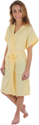 45% OFF on Superior Yellow Free Size Bath Robe(1 Bath Robe, For: Women, Yellow)
