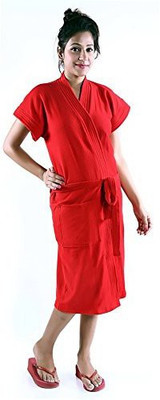 

FILMAX® ORIGINALS Red Free Size Bath Robe(Bath Robe, Belt, For: Men & Women, Red)