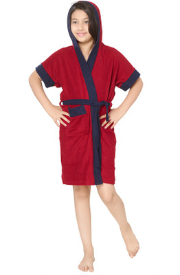 

Sand Dune Red  Size Bath Robe(1 Kids Bathrobe, For: Baby Boys & Baby Girls, Red
