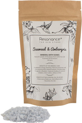 

Resonance Mineral Bath Soak (Bathing Salt) in Seaweed and Ambergris Essential Oil Himalayan Rock Salt Blends(200 g)