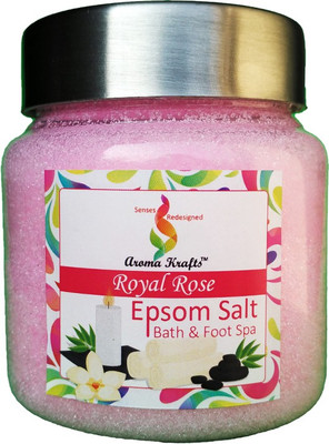 

Aroma Krafts Ultra Pure Epsom Salt with Royal Rose Aroma(250 g)
