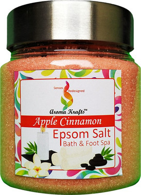 

Aroma Krafts Ultra Pure Epsom Bath & Foot Spa Salt enriched with Apple Cinnamon Aroma(250 g)