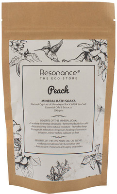 

Resonance Mineral Bath Soak (Bathing Salt) in Peach Essential Oil and Himalayan Rock Salt Blends(200 g)