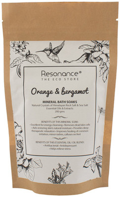 

Resonance Mineral Bath Soak (Bathing Salt) in Orange and Bergamot Essential Oil and Himalayan Rock Salt Blends(200 g)