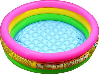 

Intex 3ft Inflatable Baby Pool Baby Bath Seat(Pink, Yellow, Green)