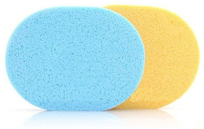 

Out Of Box High Quality Natural seaweed facial cleaning wash pad puff Sponge(Set of 2)