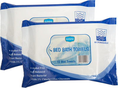 

Ginni Bed Bath Wipes (For Sponge Bath)(pack of 2)(10 bathing wipes in each pack)
