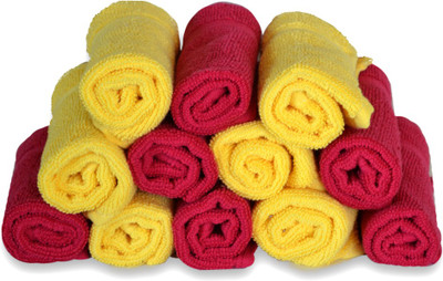 Skumars Love Touch Cotton Face Towel(Pack of 12, Yellow, Red) Skumars Love Touch Cotton Face Towel(Pack of 12, Yellow, Red)