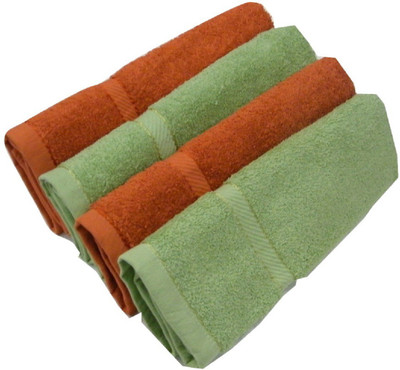 SNUGGLE Cotton 500 GSM Hand Towel Set(Pack of 4)