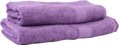 

Trident Cotton GSM Bath Towel Set(Pack of 2), Purple