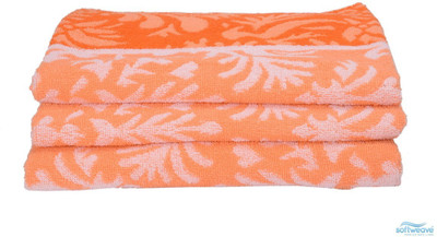 

Softweave Cotton 380 GSM Hand Towel Set(Pack of 3, Orange)