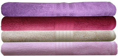 

India Furnish Cotton 450 GSM Bath Towel Set(Pack of 4, Multicolor)