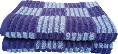 

Divine Overseas Cotton Bath Towel(Pack of 2, Blue)