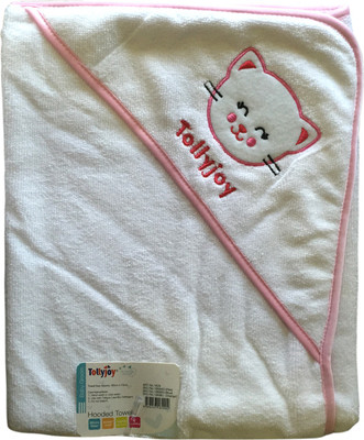 

Tollyjoy Woven 0 GSM Bath Towel(Pink), White/pink