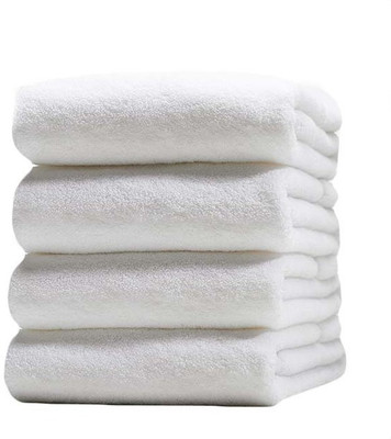 

NKP Cotton 515 GSM Hand Towel Set(Pack of 4, White)