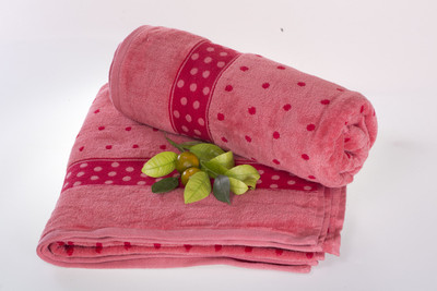 72% OFF on Eurospa Cotton Bath Towel(Pack of 2, Red)