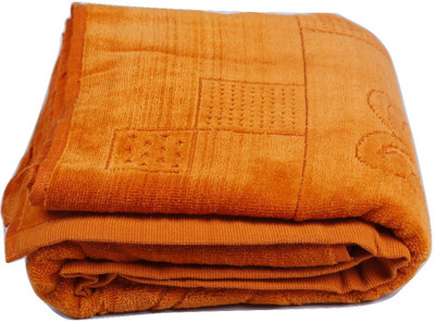 

NKP Cotton 455 GSM Bath Towel(Orange), Dark orange