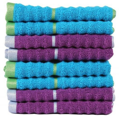 

Casa Copenhagen GSM Face Towel(Pack of 8, Purple, Blue), Blue;purple
