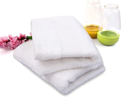 

Tangerine Cotton 450 GSM Hand Towel(Pack of 2, White)