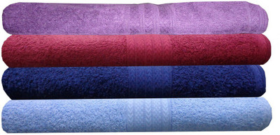 

India Furnish Cotton 450 GSM Bath Towel Set(Pack of 4, Multicolor)