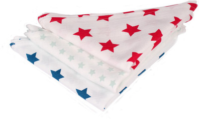 

Babysafe Cotton 140 GSM Bath Towel(Pack of 3, White), Indigo;red;smokey green