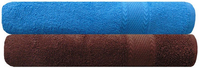 

Akin Cotton 450 GSM Bath Towel(Pack of 2, Blue, Brown)
