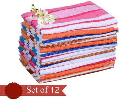 

The Chaddar Cotton 150 GSM Face Towel Set(Pack of 12, Multicolor)