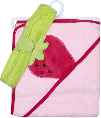 

Luvable Friends Cotton, Poly Blend GSM Bath Towel(Pack of 2), Pink