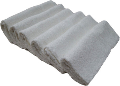 

Snuggle Cotton Terry 400 GSM Hand Towel Set(Pack of 6, White)