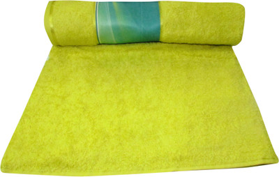 

Bombay Dyeing Cotton Bath Towel(Yellow), Yellow green border