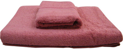 22% OFF on The Fancy Mart Cotton Set of Towels, Bath Towel, Hand Towel(Pack of 2, Red)