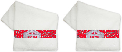 75% OFF on meSleep Cotton Hand Towel(Pack of 2, White)