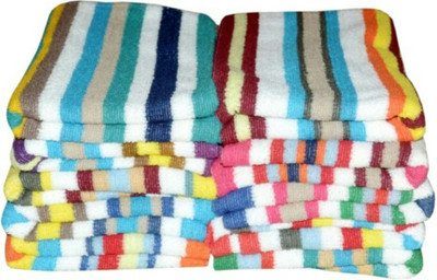

Feathers Cotton 450 GSM Hand Towel Set(Pack of 10, Multicolor)