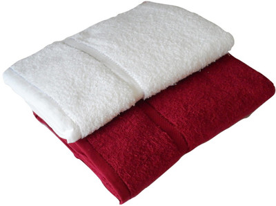 

Snuggle Cotton 500 GSM Bath Towel Set(Pack of 2, Maroon, White)