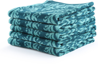 

Turkish Bath Cotton 410 GSM Hand Towel Set(Pack of 5, Green)