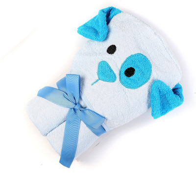 Babyoodles Cotton 350 GSM Bath Towel(Blue)