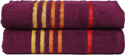 

Casa Copenhagen Cotton 475 GSM Bath Towel Set(Pack of 2, Purple)