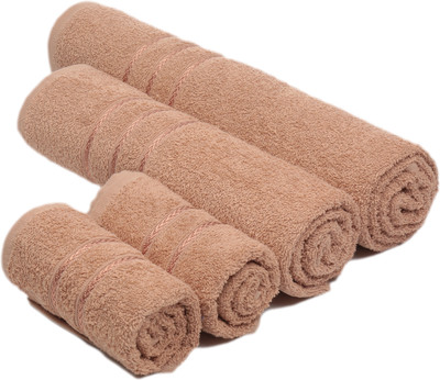 

Bombay Dyeing Cotton 430 GSM Bath Towel(Pack of 4, Brown)
