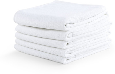 

Turkish Bath Cotton 610 GSM Hand Towel Set(Pack of 5, White)