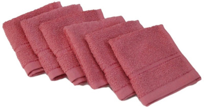 

Snuggle Cotton 400 GSM Face Towel Set(Pack of 6, Pink), Peach