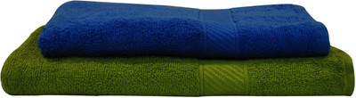 

Trident Cotton 400 GSM Bath Towel Set(Pack of 2, Light Green, Blue), Blue;light green