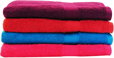 

Trident Cotton 400 GSM Bath Towel Set(Pack of 4, Multicolor)