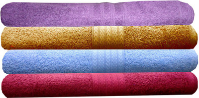 

India Furnish Cotton 450 GSM Bath Towel Set(Pack of 4, Multicolor)