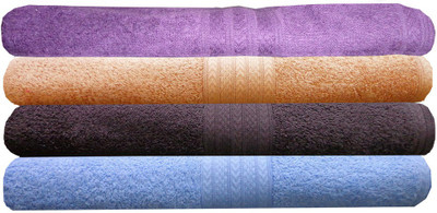 

India Furnish Cotton 450 GSM Bath Towel Set(Pack of 4, Multicolor)