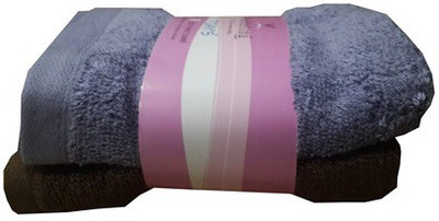 

Welhouse India Cotton 1347 GSM Bath Towel(Pack of 2, Light Blue), Brown;cyan