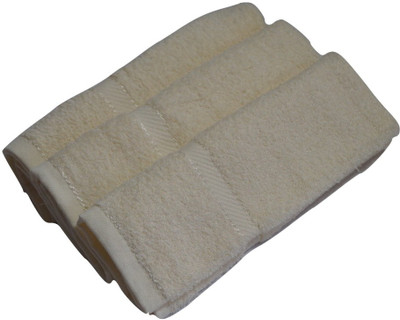 

Snuggle Cotton Terry 400 GSM Hand Towel Set(Pack of 3, Multicolor), Cream