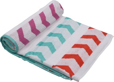 

Bombay Dyeing Cotton 600 GSM Bath Towel(Multicolor), White