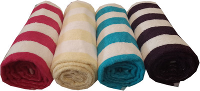 

Welhouse India Cotton 250 GSM Bath Towel(Pack of 4, Multicolor)