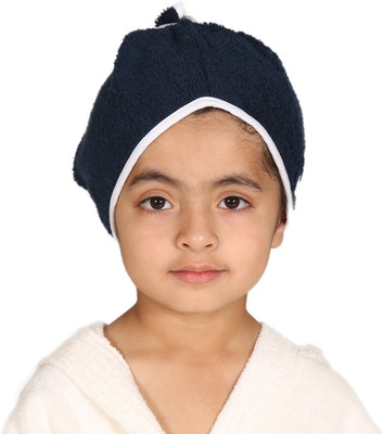 Mumma's Touch Terry 370 GSM Hair Towel(Dark Blue), Navy blue